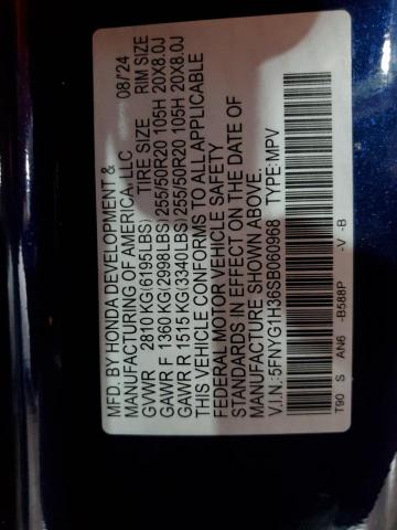 2025 HONDA PILOT SPOR 5FNYG1H36SB060968
