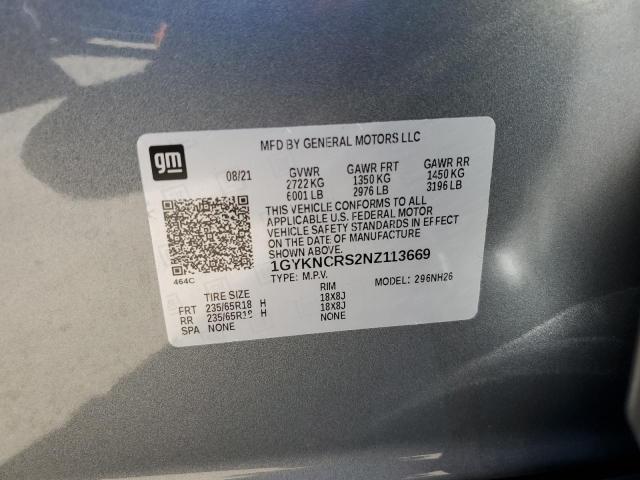 2022 CADILLAC XT5 PREMIUM LUXURY 1GYKNCRS2NZ113669