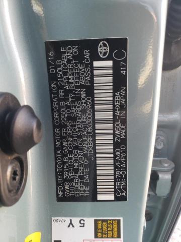 2016 TOYOTA PRIUS JTDKBRFU8G3005960