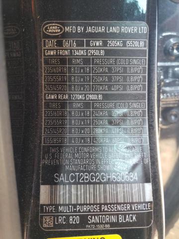 2016 LAND ROVER DISCOVERY SPORT HSE LUXURY SALCT2BG2GH630634