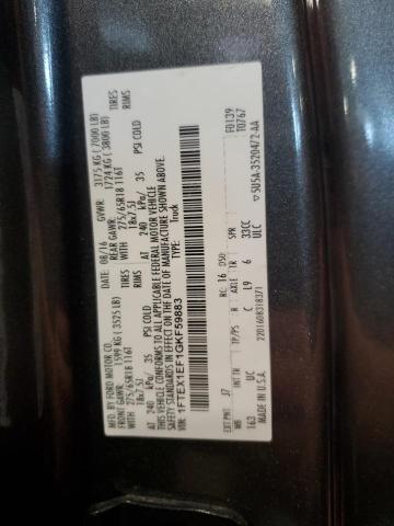 2016 FORD F150 SUPER - 1FTEX1EF1GKF59883