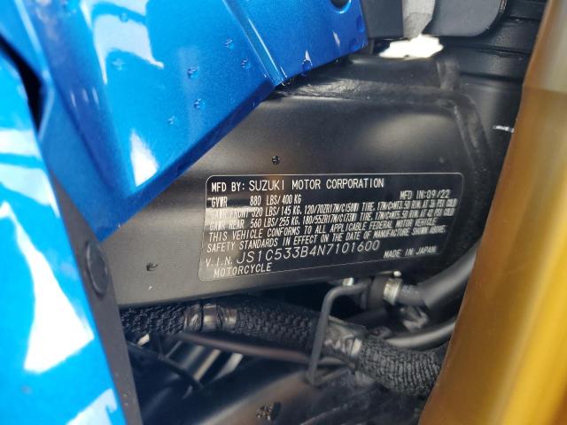2022 SUZUKI GSX-S750 M JS1C533B4N7101600