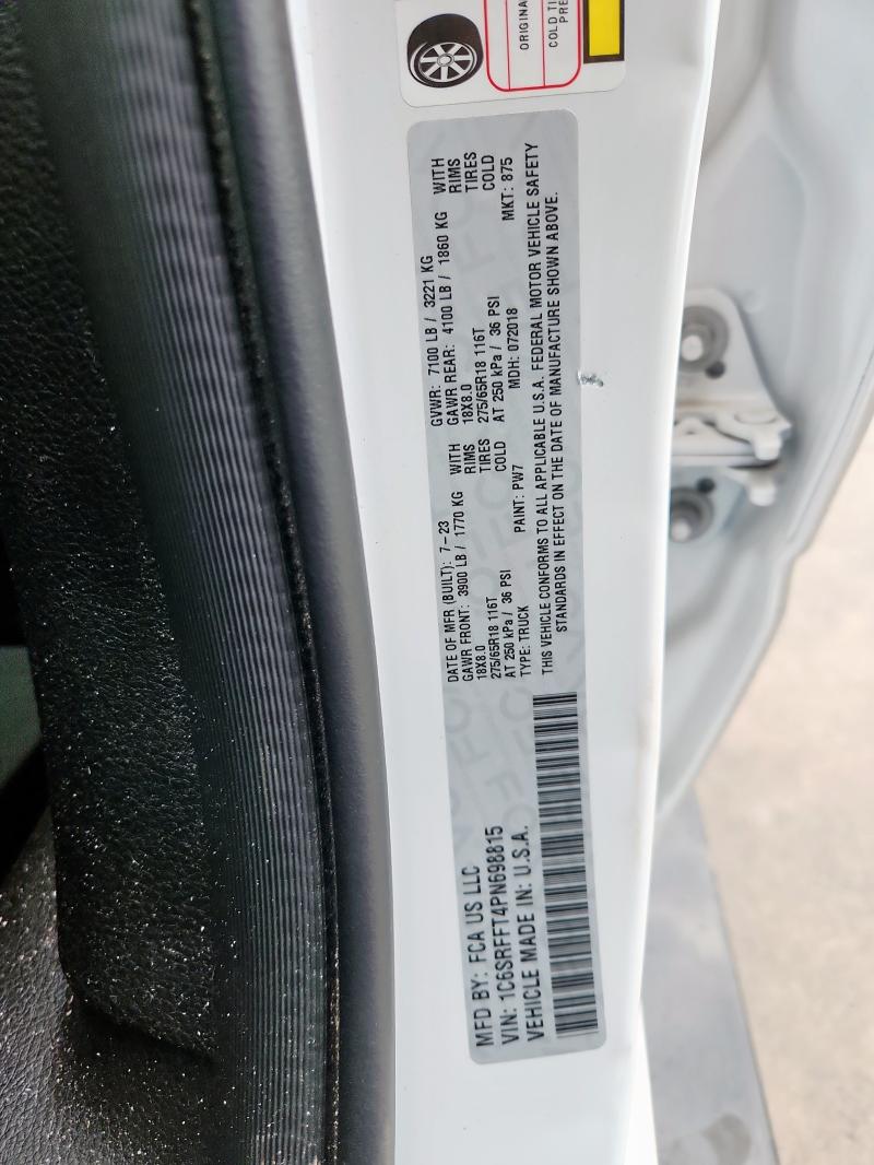 2023 RAM 1500 BIG H 1C6SRFFT4PN698815