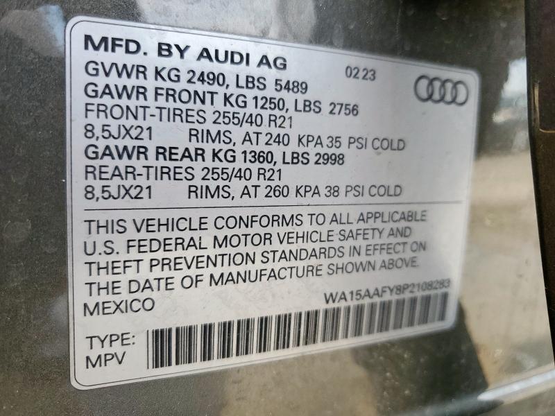 2023 AUDI Q5 SPORTBA WA15AAFY8P2108283