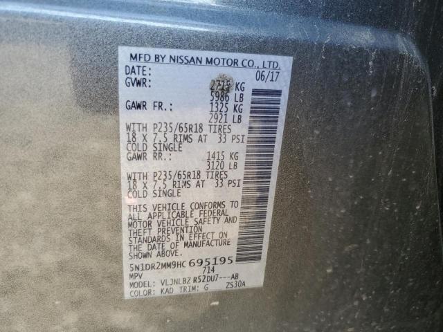 2017 NISSAN PATHFINDER 5N1DR2MM9HC695195