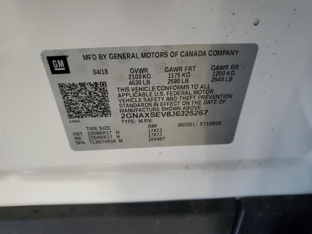 2018 CHEVROLET EQUINOX LT - 2GNAXSEV8J6325267