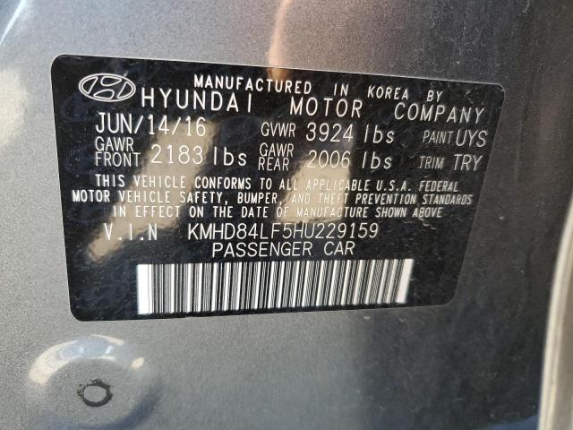 2017 HYUNDAI ELANTRA SE KMHD84LF5HU229159