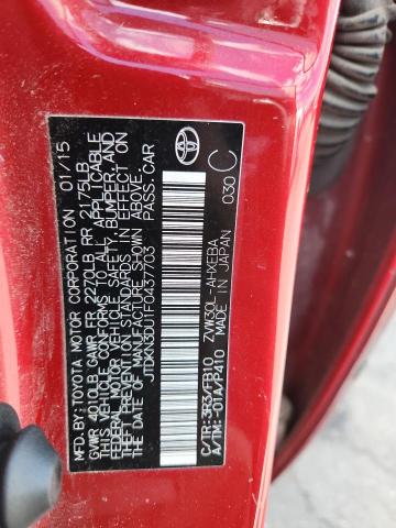 2015 TOYOTA PRIUS - JTDKN3DU1F0437703