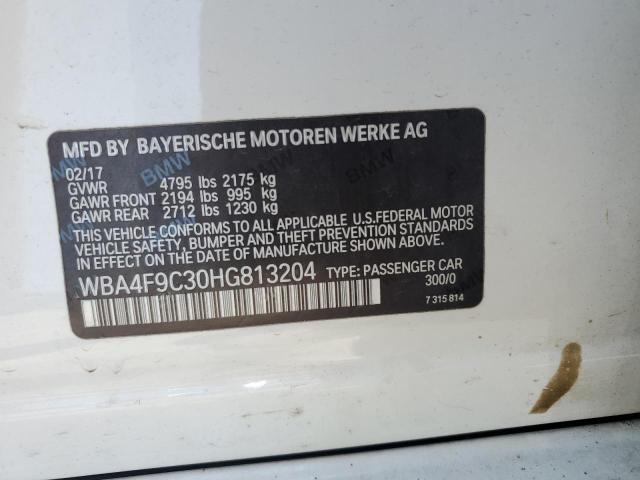 2017 BMW 430XI GRAN WBA4F9C30HG813204