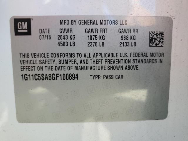 2016 CHEVROLET MALIBU LIMITED LT 1G11C5SA8GF100894
