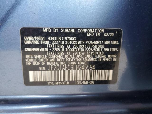 2020 SUBARU CROSSTREK JF2GTAEC9LH245594