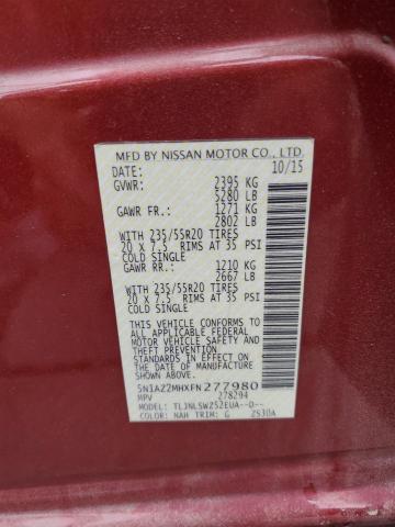 2015 NISSAN MURANO S - 5N1AZ2MHXFN277980