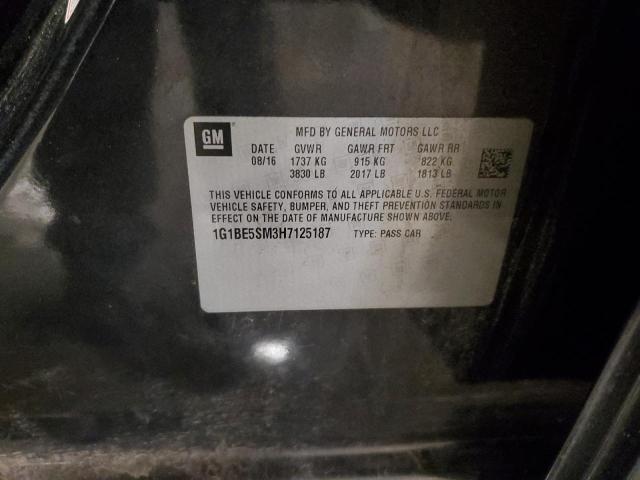 2017 CHEVROLET CRUZE LT 1G1BE5SM3H7125187