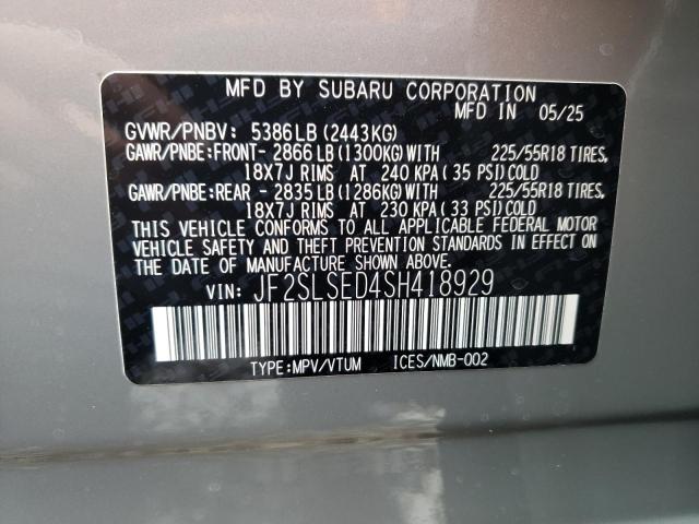 2025 SUBARU FORESTER P JF2SLSED4SH418929