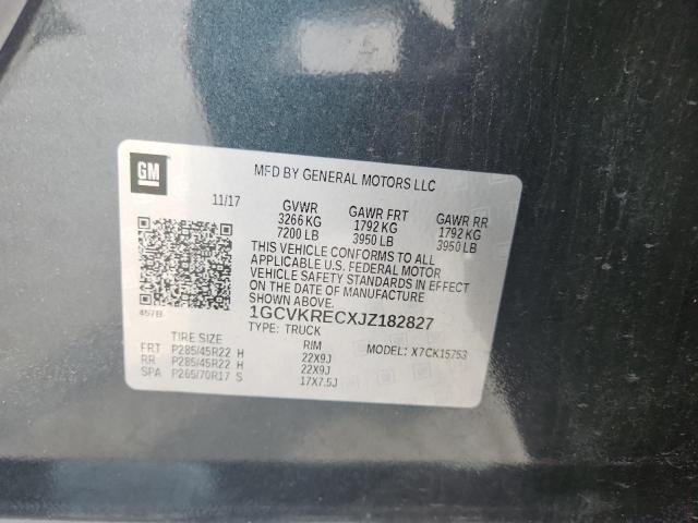 2018 CHEVROLET SILVERADO 1GCVKRECXJZ182827