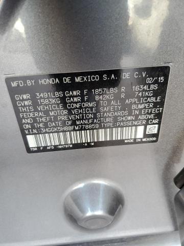 2015 HONDA FIT EX 3HGGK5H88FM778859