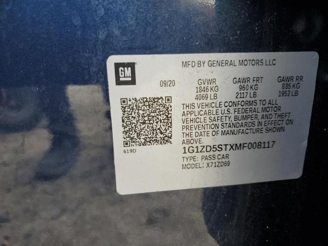2021 CHEVROLET MALIBU LT - 1G1ZD5STXMF008117