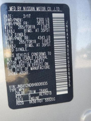 2017 NISSAN ARMADA SV JN8AY2ND6H9006935