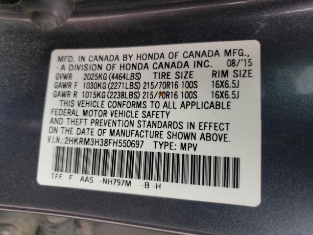 2015 HONDA CR-V LX 2HKRM3H38FH550697