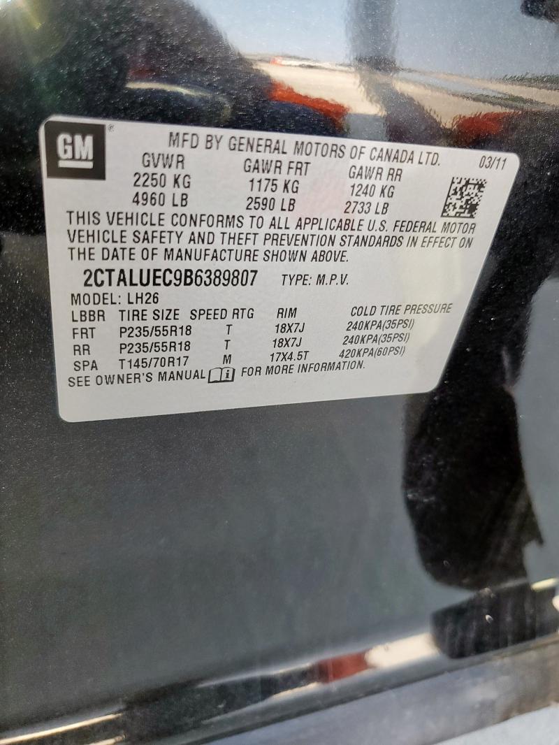 2011 GMC TERRAIN SL - 2CTALUEC9B6389807