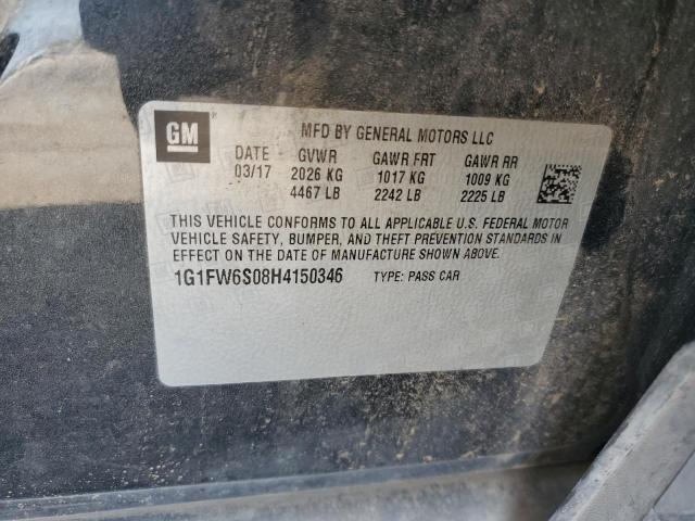 2017 CHEVROLET BOLT EV LT 1G1FW6S08H4150346