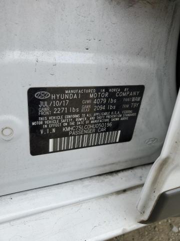 2017 HYUNDAI IONIQ SEL KMHC75LC0HU050196