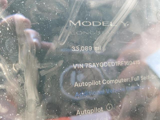 2024 TESLA MODEL Y 7SAYGDED1RF169415