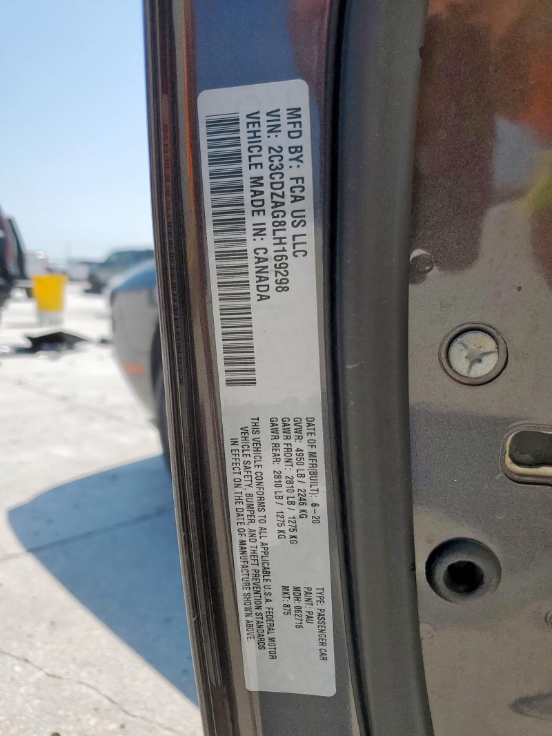 2020 DODGE CHALLENGER 2C3CDZAG8LH169298