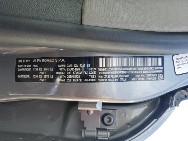 2018 ALFA ROMEO STELVIO TI ZASFAKBNXJ7B98405