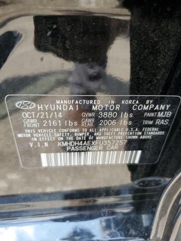 2015 HYUNDAI ELANTRA SE - KMHDH4AEXFU357257