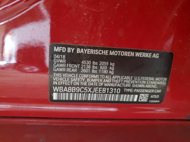 2018 BMW 330 I WBA8B9C5XJEE81310