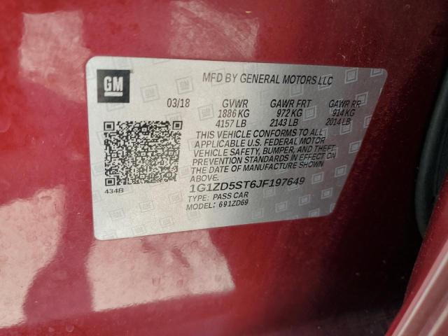 2018 CHEVROLET MALIBU LT 1G1ZD5ST6JF197649