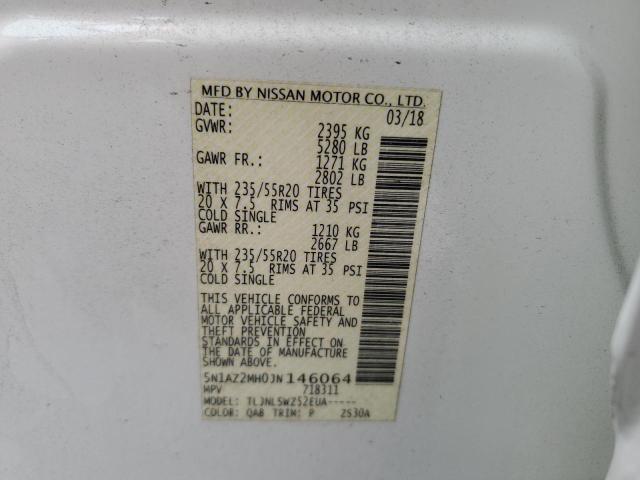 2018 NISSAN MURANO S 5N1AZ2MH0JN146064