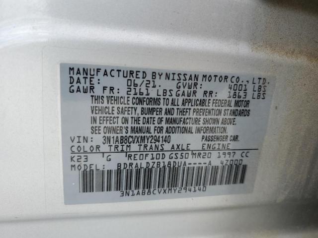 2021 NISSAN SENTRA SV 3N1AB8CVXMY294140
