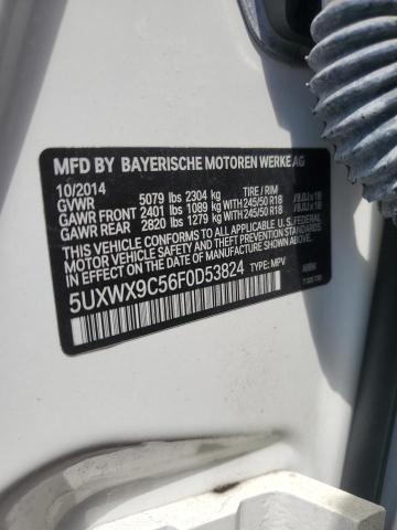 2015 BMW X3 XDRIVE2 5UXWX9C56F0D53824