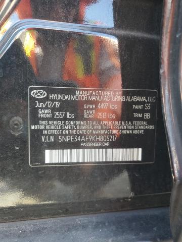 2019 HYUNDAI SONATA LIM 5NPE34AF9KH805217