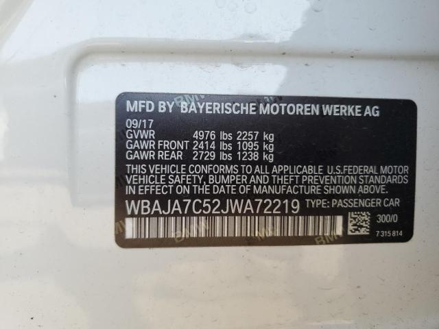 2018 BMW 530 XI WBAJA7C52JWA72219