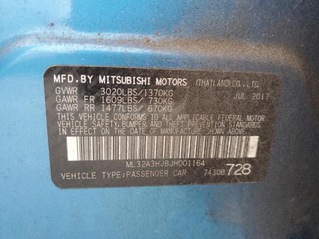 2018 MITSUBISHI MIRAGE ES ML32A3HJ8JH001164