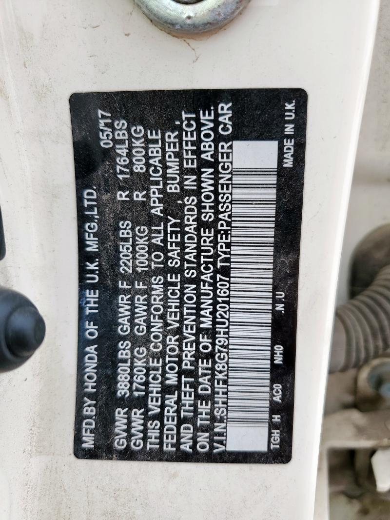2017 HONDA CIVIC TYPE SHHFK8G79HU201607
