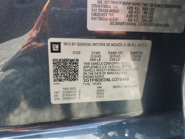 2020 GMC SIERRA C15 - 3GTP8DED6LG375448