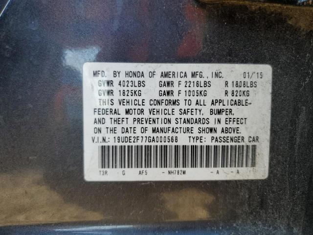 2016 ACURA ILX PREMIU 19UDE2F77GA000568