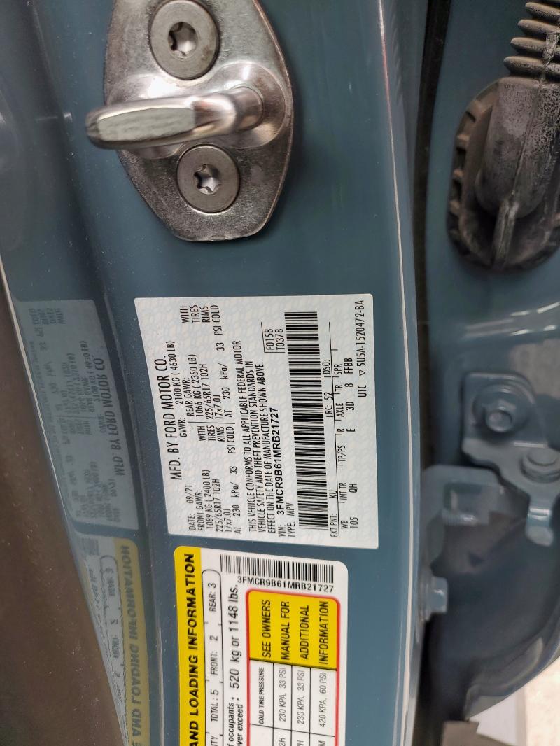 2021 FORD BRONCO SPO 3FMCR9B61MRB21727