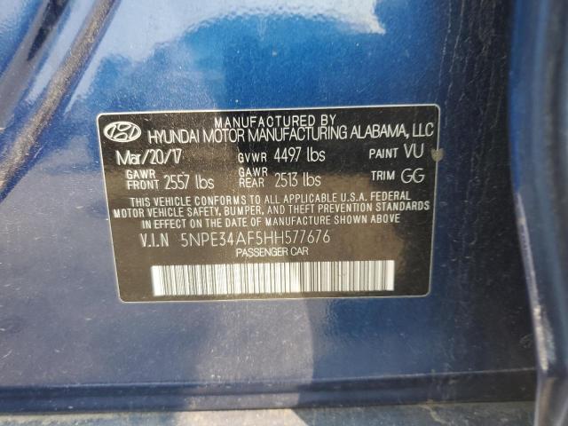 2017 HYUNDAI SONATA 5NPE34AF5HH577676