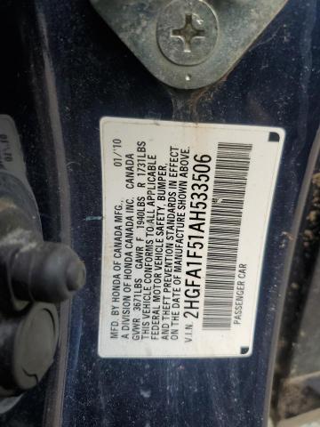 2010 HONDA CIVIC LX - 2HGFA1F51AH533506