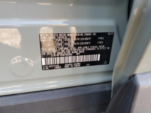 2021 TOYOTA RAV4 XLE 2T3P1RFV9MW186268
