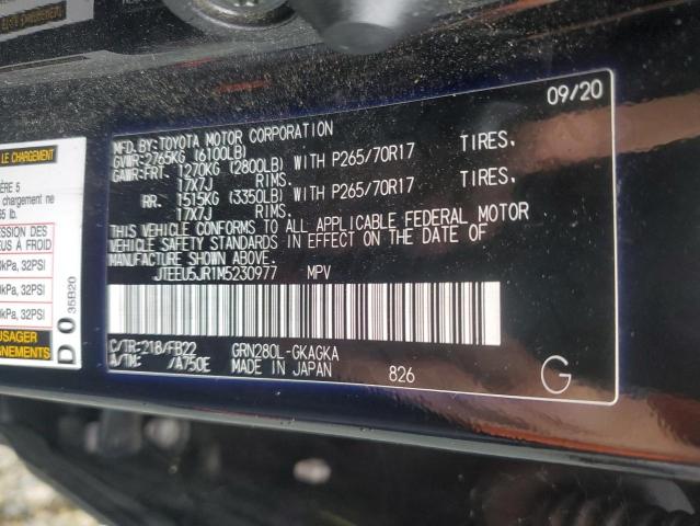 2021 TOYOTA 4RUNNER SR - JTEEU5JR1M5230977
