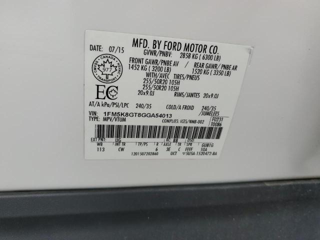 2016 FORD EXPLORER SPORT 1FM5K8GT8GGA54013