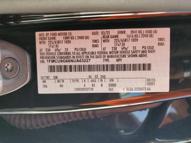 2022 FORD ESCAPE SE #3285011956