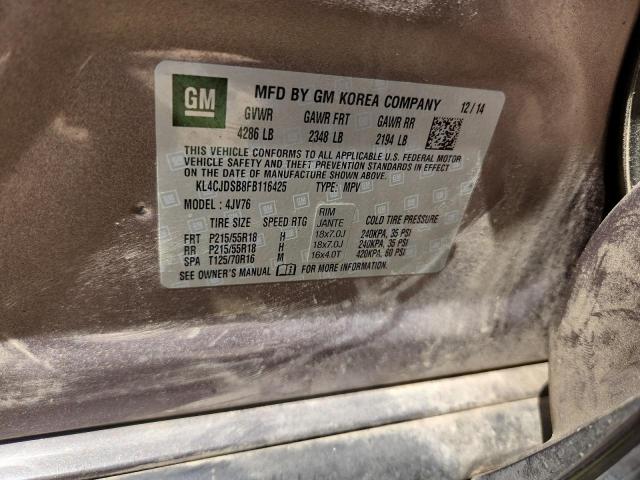 2015 BUICK ENCORE PREMIUM KL4CJDSB8FB116425