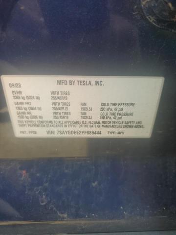 2023 TESLA MODEL Y 7SAYGDEE2PF886444